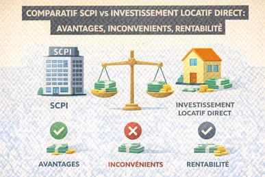 Comparatif SCPI vs investissement locatif direct : avantages, inconvénients, rentabilité