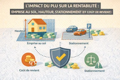 L’impact du PLU sur la rentabilité : emprise au sol, hauteur, stationnement (et coût de revient)